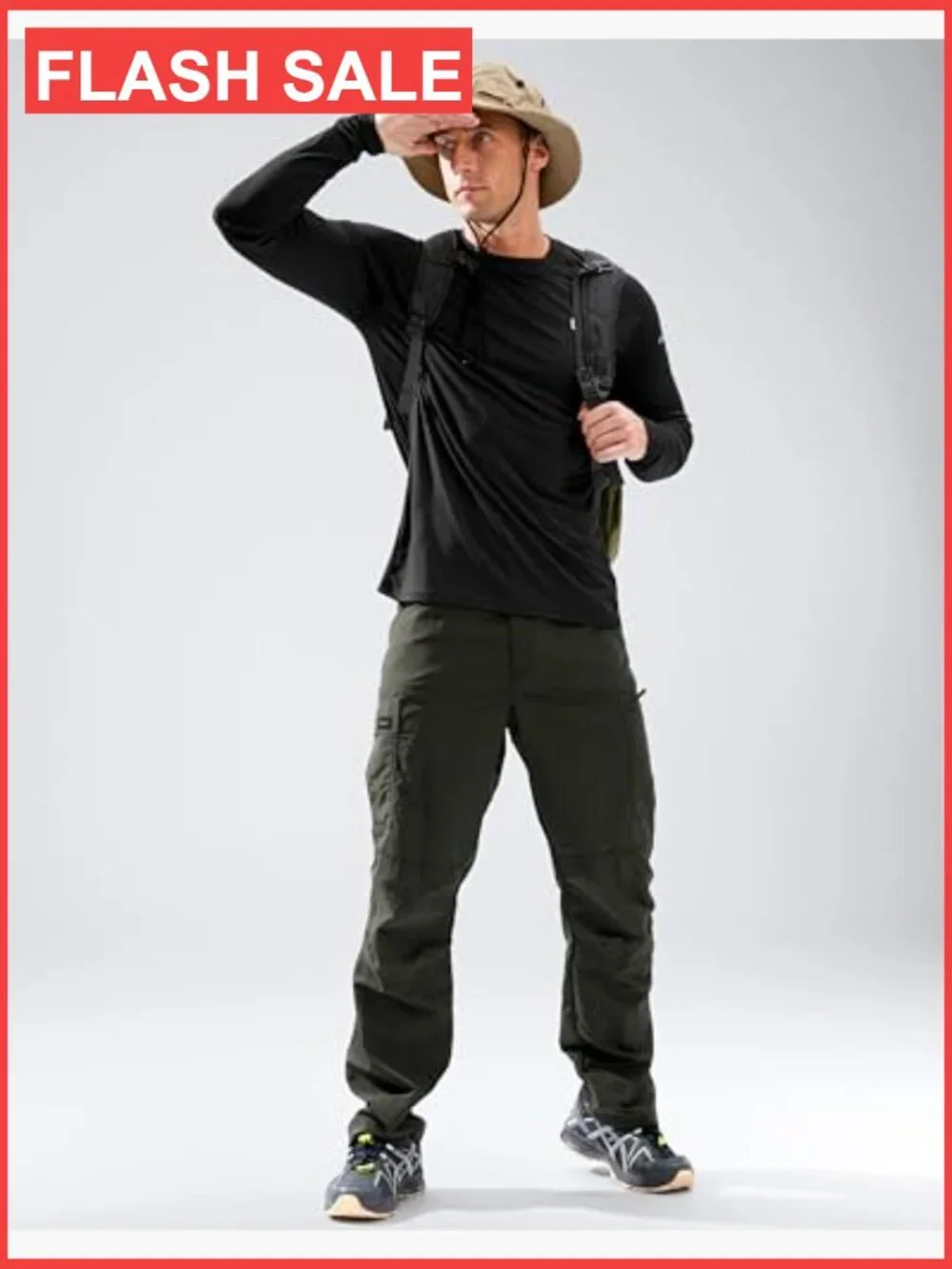 Men's UPF 50+ Long Sleeve Rash Guard Shirt - Lightweight UV Protection